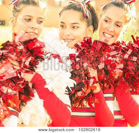 Cheerleaders in Action - Moment Of Relax