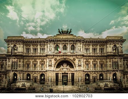 Palazzaccio - The Hall Of Justice  In Rome
