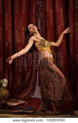 Arabic Belly Dancer Dancing