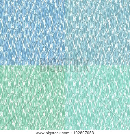 Vector Seamless Patterns With Curvy Elements