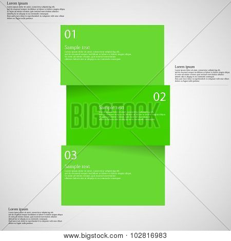 Infographic Template With Bar Divided To Three Parts On Light
