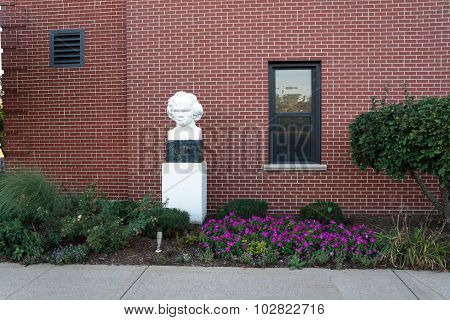 Bust and Flower Garden