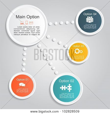 Infographic report template layout. Vector illustration.