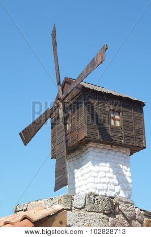 wooden windmill