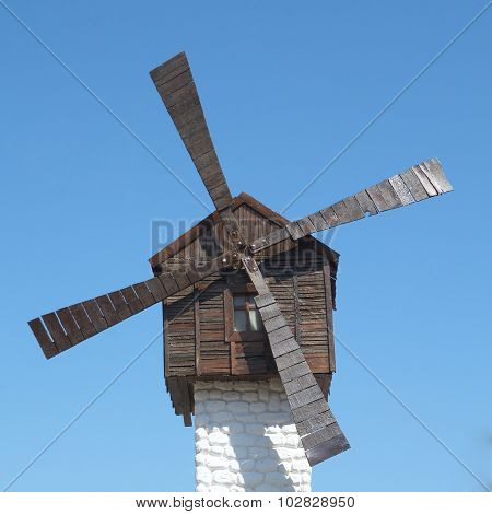 wooden windmill