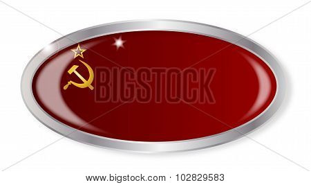 Russia Flag Oval Button