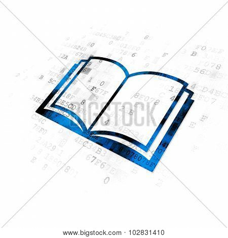 Science concept: Book on Digital background