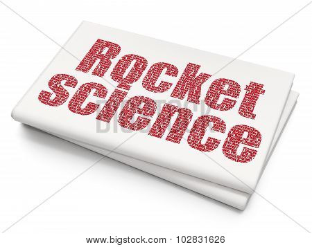 Science concept: Rocket Science on Blank Newspaper background