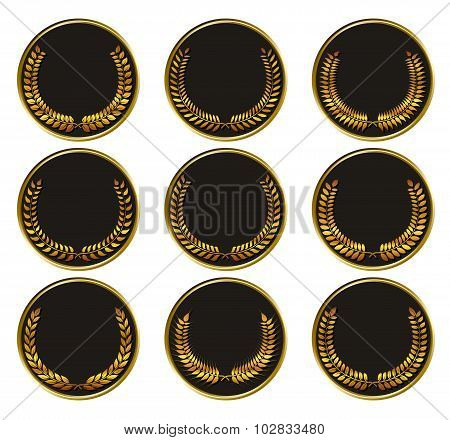Vector black medal