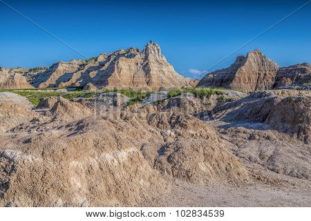Badlands With Jagged Peaks