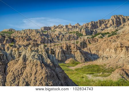 Badlands With Jagged Peaks
