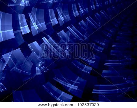 Abstract Computer-generated Modern Blue Background