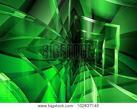 Abstract Computer-generated Image Modern Green Background