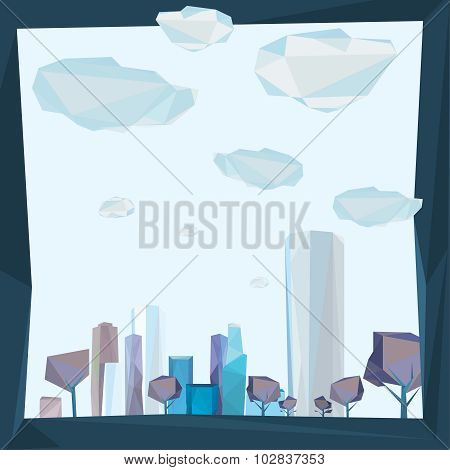 01 Polygonal cityscape frame