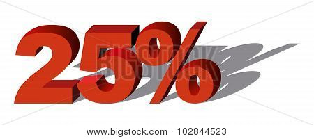 Illustration Vector Graphic Sale Percent 25