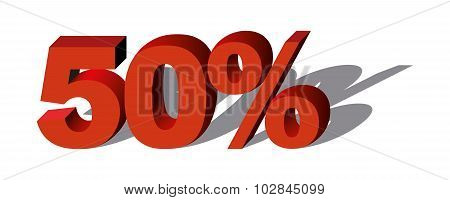 Illustration Vector Graphic Sale Percent 50