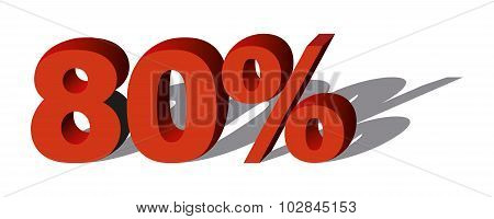Illustration Vector Graphic Sale Percent 80