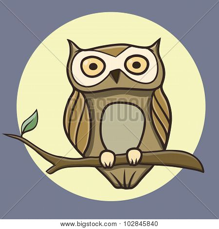 Vector doodle owl