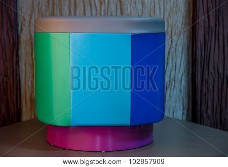 Leather round chair