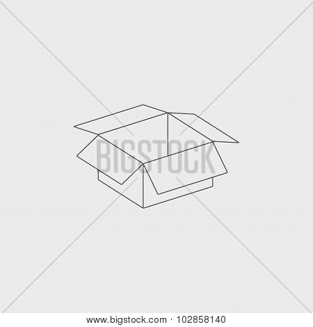 Box Vector Illustration. Flat Design Style