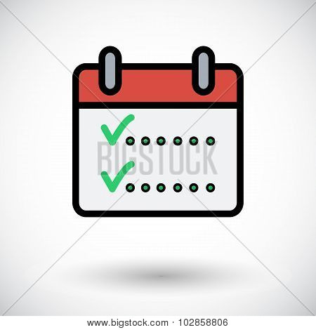Calendar with chek