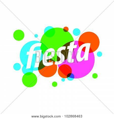Abstract Colorful Vector Logo For Fiesta