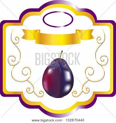 Label for plum