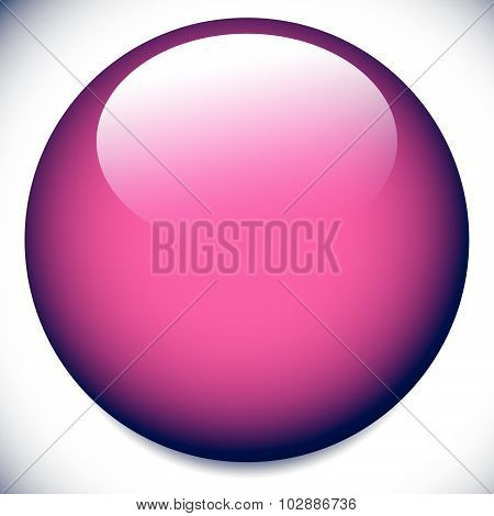 Sphere, Circle Buttons With Blank Space And Glossy Effect
