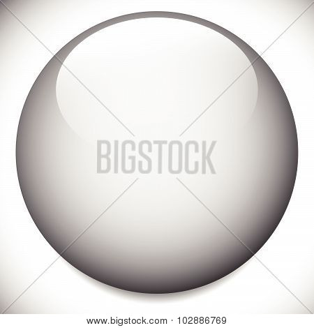 Sphere, Circle Buttons With Blank Space And Glossy Effect