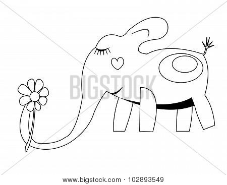 coloing with elephant