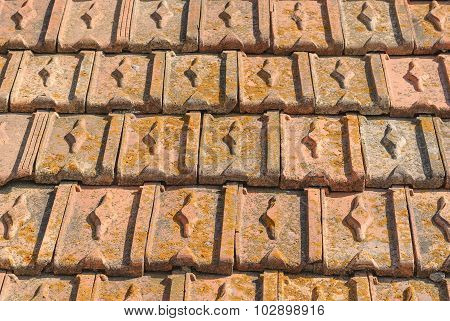 ancient roof tiles background