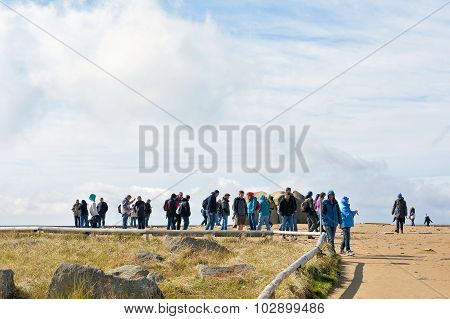 hiker on the summit