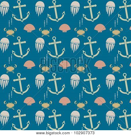Sea seamless pattern