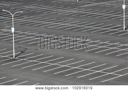 Empty car parking lot
