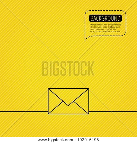 Envelope mail icon. Email message sign.