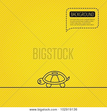 Turtle icon. Tortoise sign.