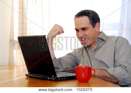 Man med Laptop