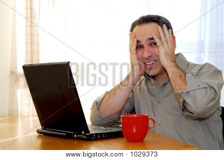 Man med Laptop