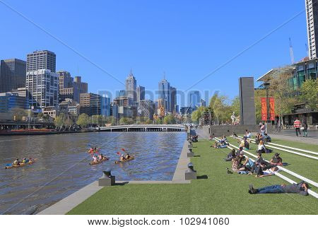 Melbourne waterfront cityscape Australia