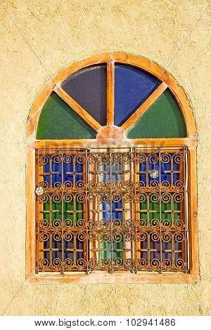 Window In Morocco   And Old Construction