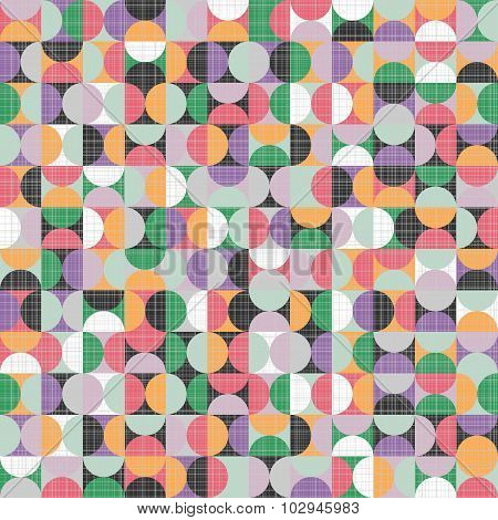 Retro seamless pattern with circles.