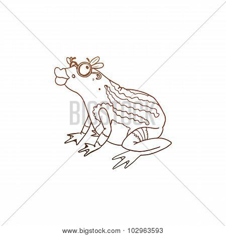 Princess Frog Vector Sketch