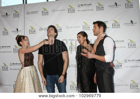 LOS ANGELES - SEP 25:  Megan Lee Joy, David Blue, Jessica Sherif, Dove Meir at the Catalina Film Festival Friday Evening Gala at the Avalon Theater on September 25, 2015 in Avalon, CA