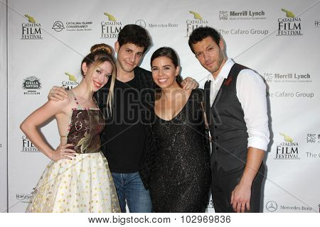 LOS ANGELES - SEP 25:  Megan Lee Joy, David Blue, Jessica Sherif, Dove Meir at the Catalina Film Festival Friday Evening Gala at the Avalon Theater on September 25, 2015 in Avalon, CA