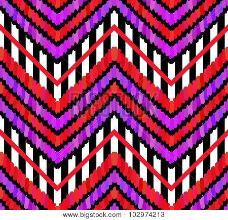 Vector Brush Strokes and Stripes Pattern