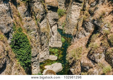 Tajo De Ronda Is A Gorge Carved By The Guadalevin River. Ronda,