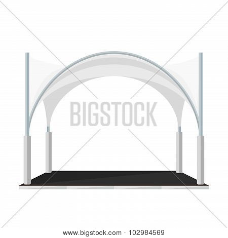 Folding Tent Marquee Pavilion Illustration.
