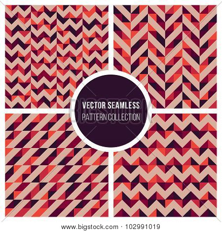 Vector Seamless Truchet Geometric Pattern Collection