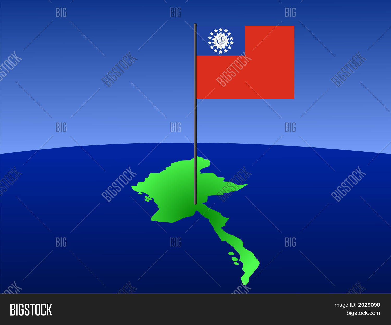 Map Myanmar Flag Image & Photo (Free Trial) | Bigstock