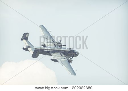 Radom, Poland - August 26, 2017 : The Flying Bulls During Air Show Radom 2017.